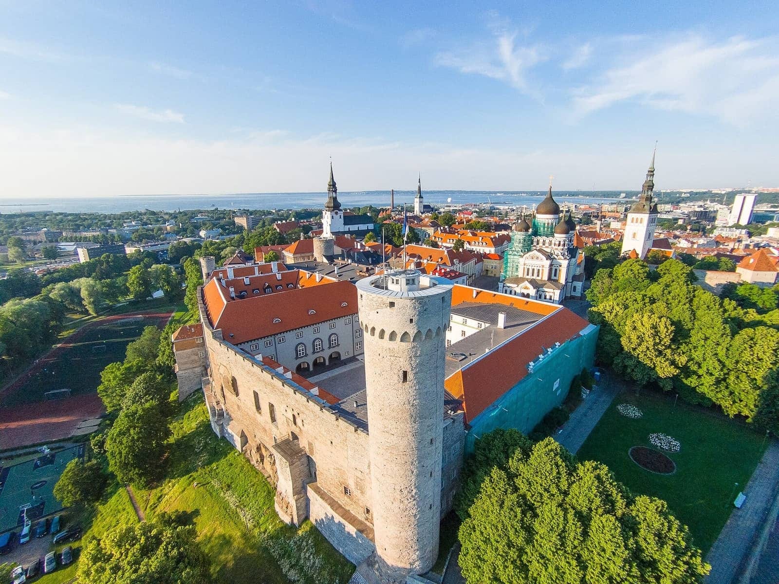Tallinn skyline and Baltic setting from upper viewpoints